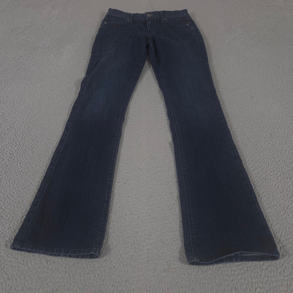 Paige Jeans Womens 28 Blue Manhattan Bootcut Stretch Dark Wash Denim Pants Chic